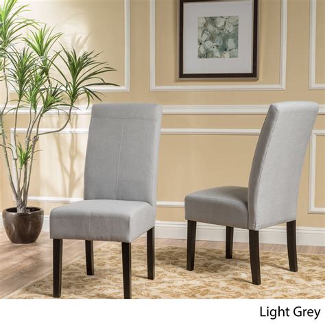 light gray upholstered dining chairs